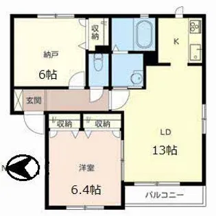 シャーメゾンたけとんぼB棟【2階】の間取り