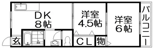 土佐ビル高柳【3階】の間取り