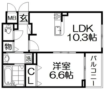 カーサ カメリア【3階】の間取り