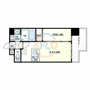セレニテ難波ミラク弐番館【9階】の間取り