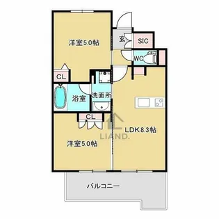 エステムプラザ福岡県庁前ネオシス【201号室】の間取り
