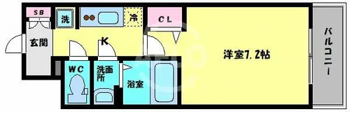 プレサンス北浜レガーロ【9階】の間取り