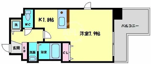 プレサンス大手前パークサイドⅡ【4階】の間取り