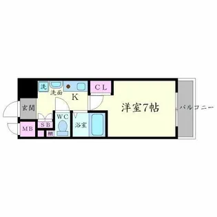 エスリード上本町北【2階】の間取り