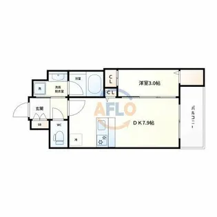コンフォリア・リヴ北浜高麗橋【14階】の間取り