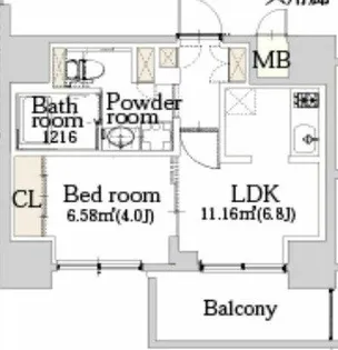 エスライズ難波Ⅲ【9階】の間取り