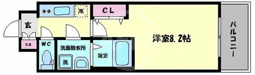 セオリー大阪パーチェ【8階】の間取り