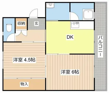 ビレッジハウス外町2号棟【2階】の間取り