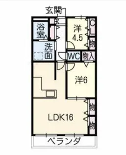 メゾン・ド・オーシマ【202号室】の間取り