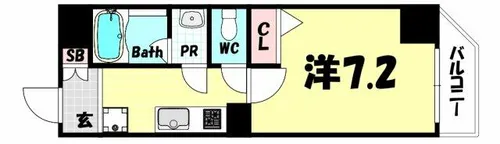 ル・パルトネール三宮東【5階】の間取り
