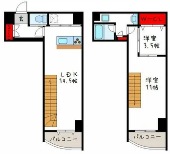 プレミアム長瀬【3階】の間取り