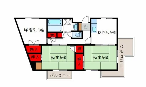 カサクレスト【2階】の間取り