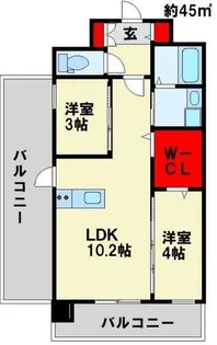 インクレイス門司【9階】の間取り