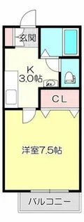 1Kの間取り画像