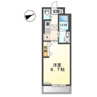 カーサ クラージュ【1階】の間取り