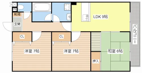 コテージ千秀石部【316号室】の間取り