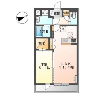 カーサ クラージュ【1階】の間取り
