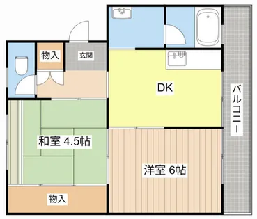 ビレッジハウス外町1号棟【0205号室】の間取り