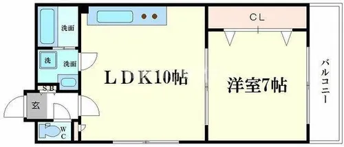 クラシカ江戸堀【3階】の間取り