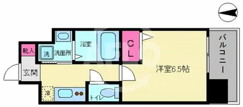 S-FORT難波西【9階】の間取り