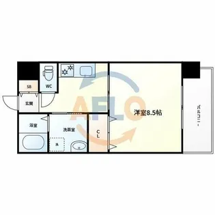 CITY SPIRE美章園【2階】の間取り