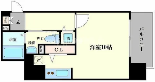 ミラージュパレス難波東レジデンス【6階】の間取り