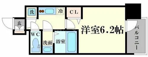 ファーストフィオーレ天王寺筆ヶ崎アイ【8階】の間取り