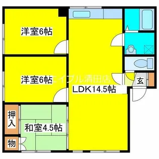 北栄ハイツC【10号室】の間取り