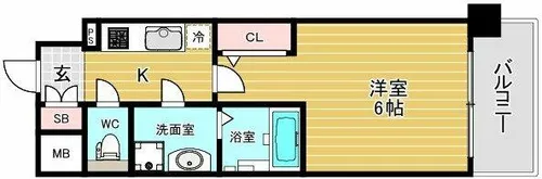 ファーストフィオーレ グランフォート【7階】の間取り