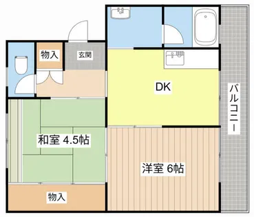 ビレッジハウス外町1号棟【0205号室】の間取り