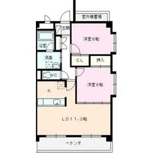 愛知県名古屋市名東区社台1丁目【マンション】の間取り