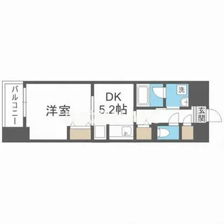 パークキューブ北浜【702号室】の間取り