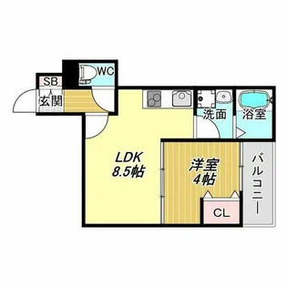 SERIRIA COMFORT我孫子【2階】の間取り