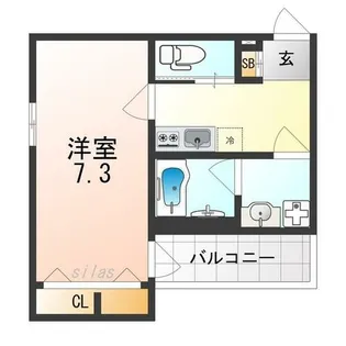Feliz Court日根野【1階】の間取り