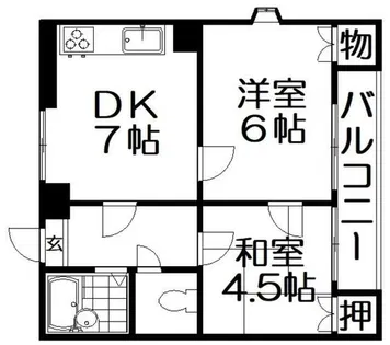 Renatus寝屋川【1階】の間取り