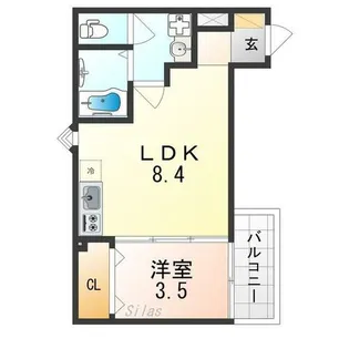 F+style藤井寺道明寺2号館【1階】の間取り