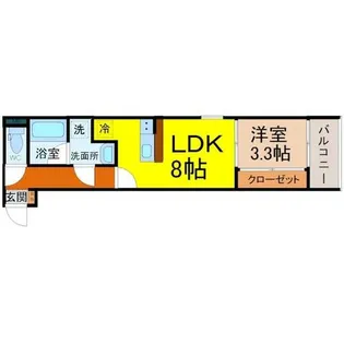 ベネフィス高畑【1階】の間取り