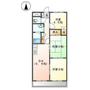 ツイン・ステージII【1階】の間取り