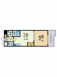 ビュー博多【4階】の間取り