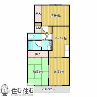 マンションマルカネ【203号室】の間取り