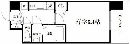 アドバンス大阪グロウス【12階】の間取り