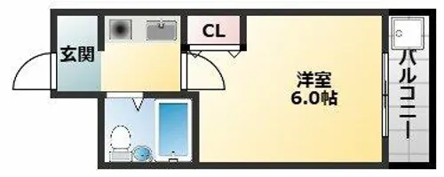 ベルハイム長瀬駅前【4階】の間取り