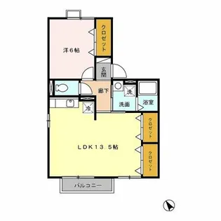 メゾン四季彩【A203号室】の間取り