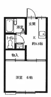 タウニィ石原【D103号室】の間取り