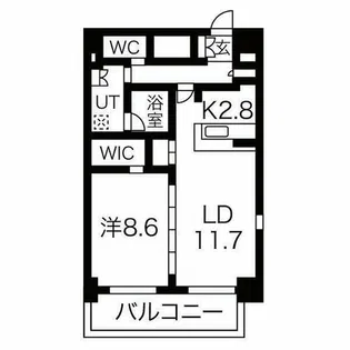 PURE RESIDENCE 名駅南【14階】の間取り