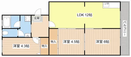 アクシスKAWASE【307号室】の間取り