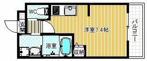 カーサフォルトゥナート羽曳野Ⅱ【1階】の間取り
