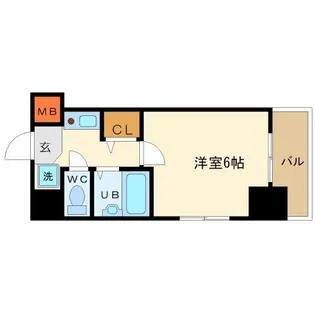 セレッソコート西心斎橋Ⅱ【3階】の間取り