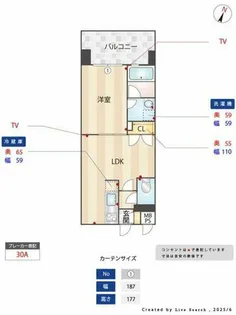 レジディア薬院大通【13階】の間取り