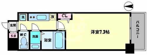 ファステート難波グランプリ【15階】の間取り